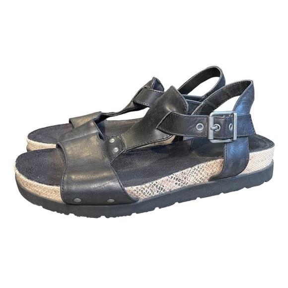 Caterpillar Tiki Gladiator Sandal Black Leather Womens 9.5 - Picture 4 of 10